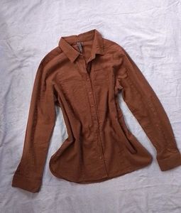 ⊹₊ ⋆ 🤎 Brown Cotton Shirt  ⋆ ₊⊹