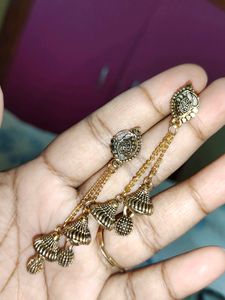 Beautiful 😍 Golden Silver Earrings 😍😍