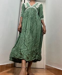 V Neck Flared Kurtha