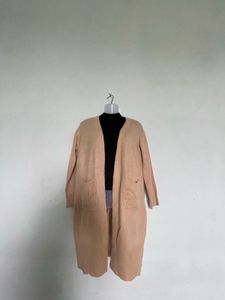 Long Beige Cardigan