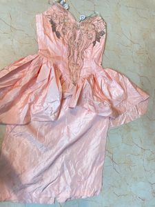 peach vintage dress