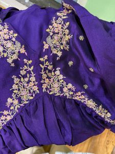 Purple Embroidered Designer Anarkali Suit