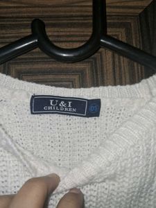 Rust Textured Dot Sweater
