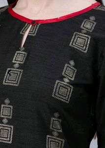 Black Color Foil kurta with pant and dupatta