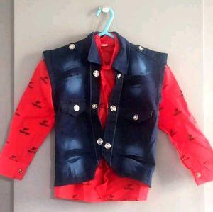 Boys' Denim Vest and Shirt