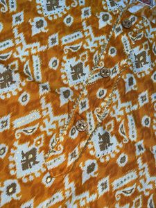 Long Kurti Orange Patterned Kurt