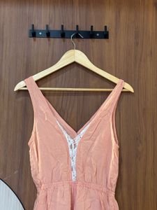 Peach Lace Romper