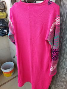 Pink Colour Woolen Kurti
