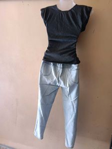 Cute T-shirt &amp; Jeans Set