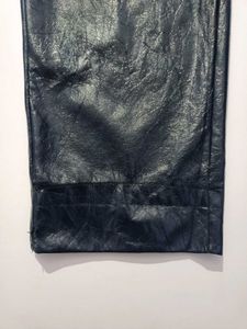 Mango Blue Faux Leather Pants Free Size 28 to 34