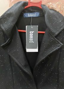 Sparkly Black Jacket & Blush Dress Set