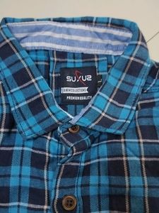 Suzus Sky blue With Checked Shirt.