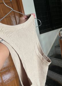 New H&amp;M Nude Ribbed Top