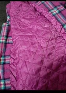Girls Plaid Hooded Coat