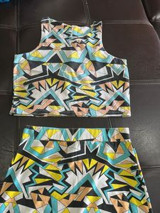 Geometric Print Two-Piece Set