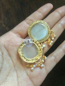 White Crystal Studs