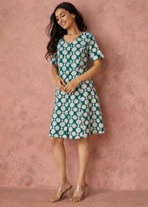 FabIndia Green Floral Dress