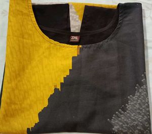 Stylish Yellow & Black Kurti