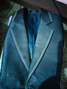 Glittery Peacock Blue Blazer