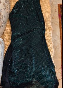Embellished Green Sequence Dress
