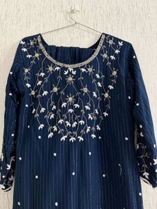 Elegant Navy Blue Kurta set