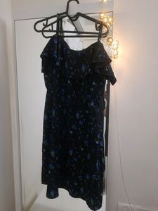 Price Drop : Black Floral Off shoulder Dress