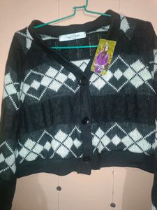 Today Offer (Korean  Crop Cardigan)