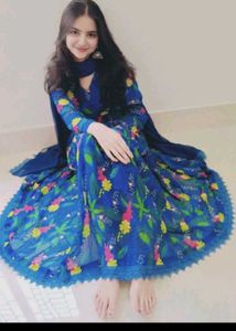 Blue Anarkali Set 💗