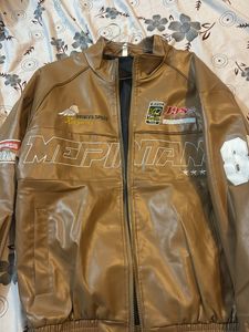 Brown Graphic Print Jacket