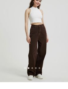 Brown Wide Leg Jeans