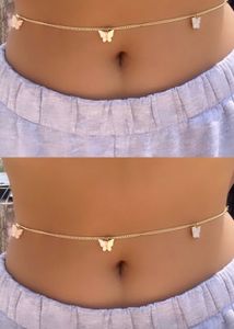 Gold &amp; Green Beaded Waist Chain