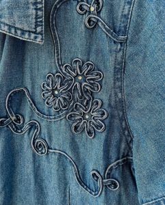 Denim Ribbon Work Shirt