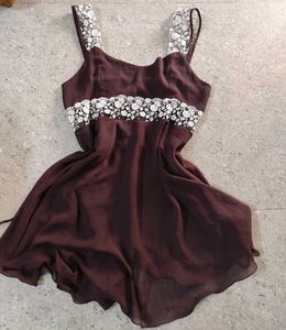 purple mesh slip dress