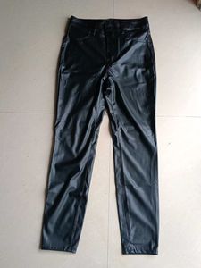 Black Faux Leather Pants