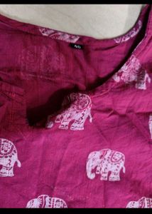 Elephant Print Kurta for women