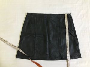 Black Faux Leather Skirt Waist 30