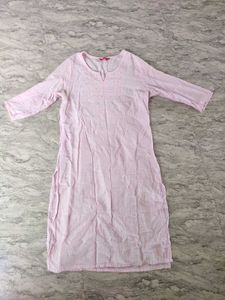 Pink Embroidered Tunic Kurti