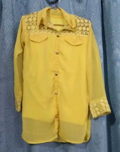 Yellow Lace Top
