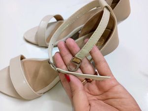 Beige/Nude Stiletto Heels (3 Inches)