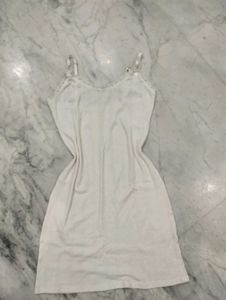 Bow White Cami Slip Dress