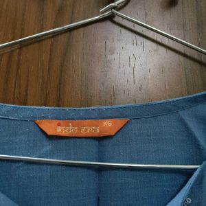 Blue Kurta Pant Set With Dupatta