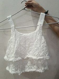 White Lace Two-Piece Set