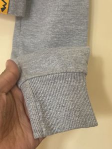Grey Cropped Hoodie