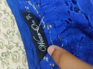 Sleevless Net Neck Design Kurta