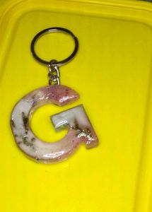 Resin Letter "G" Keychain