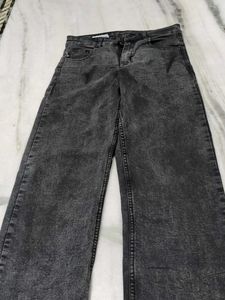 Gray Wide Leg Jeans