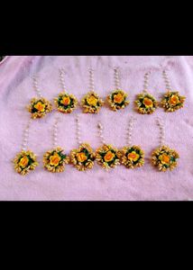 Flower Jewellery Set With 6 Pic Maagtika