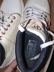 Stylish White &amp; Black Sneakers