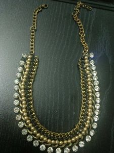 Statement Rhinestone Chain Necklace