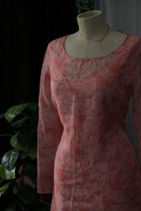 Floral Pink Dress/Kurtha Dress